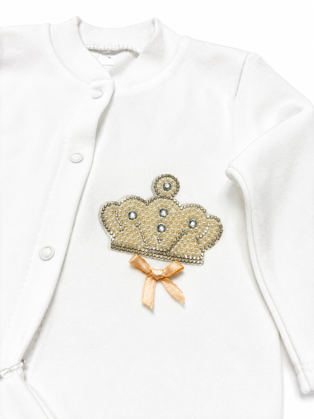 Royal Pearl Baby Footed Sleepsuit Set